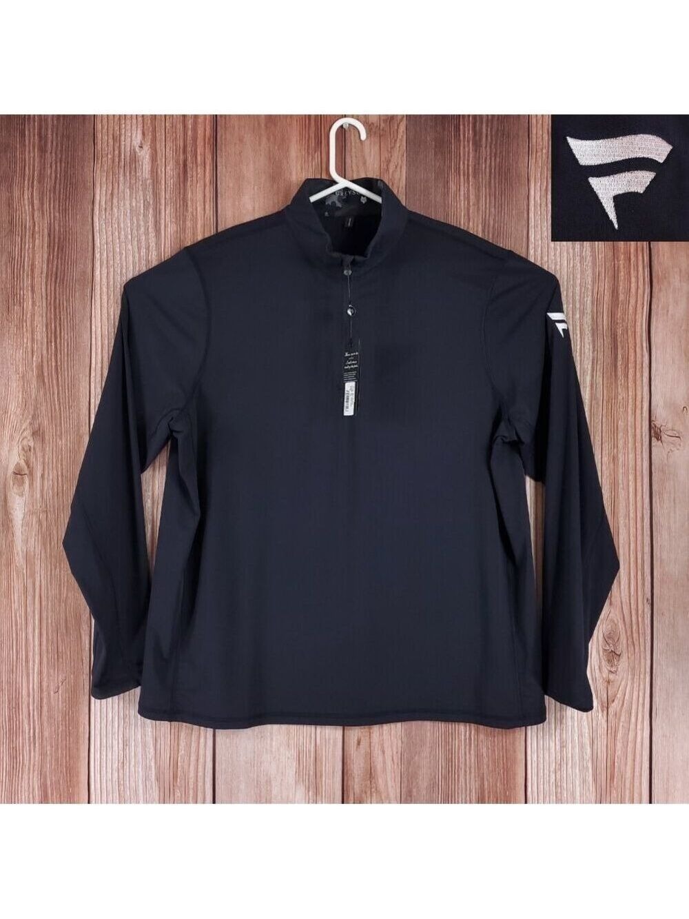*READ* NWT Greyson Fanatics Mens Size XXL Tate Mockneck 1/4 Zip Pullover Black